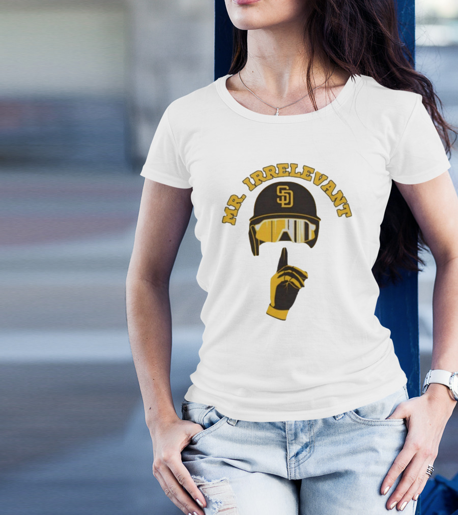 Mr Irrelevant SD Baseball Helmet And Finger Gesture T-Shirt