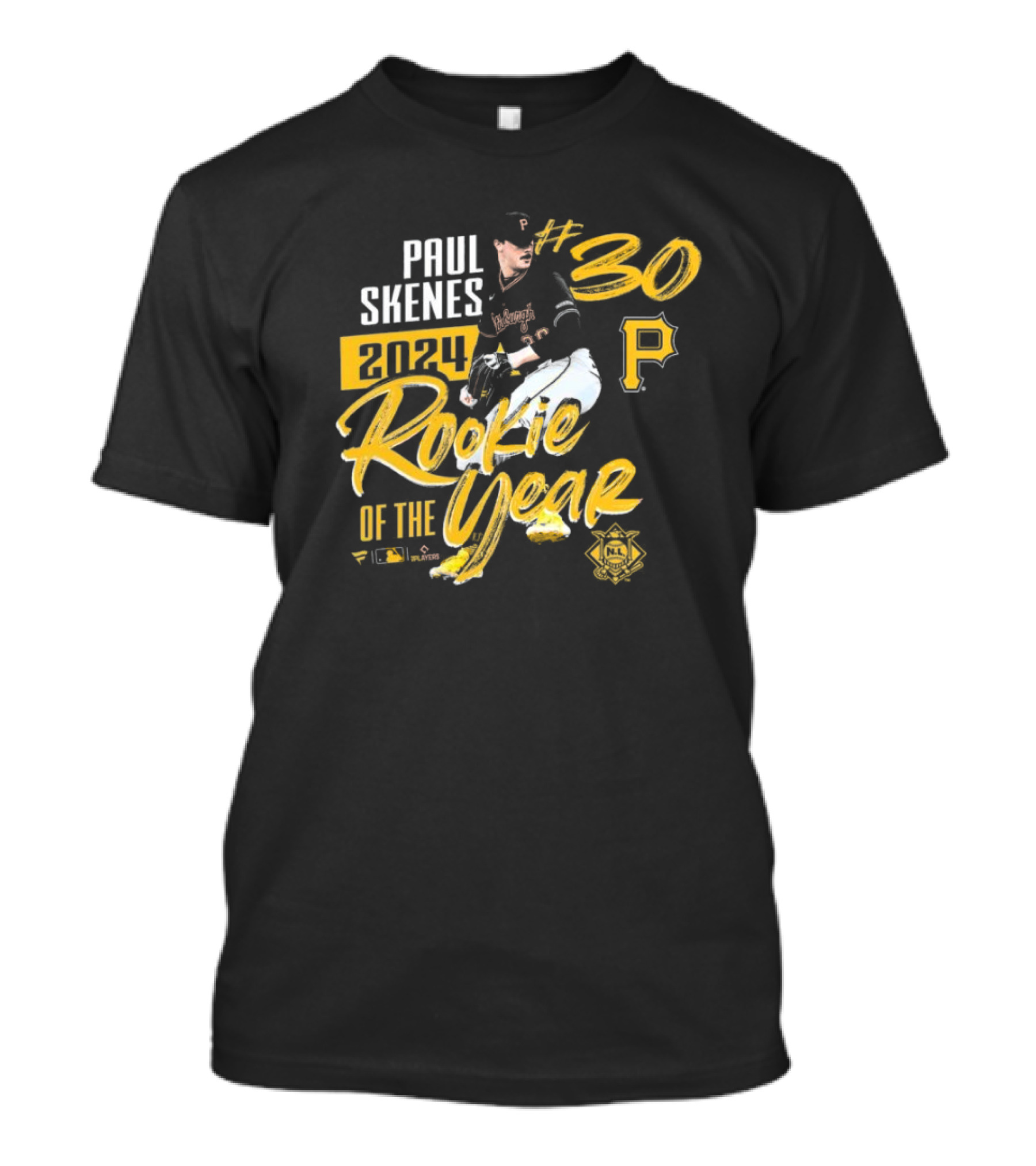 Paul Skenes #30 2024 Rookie Of The Year Pittsburgh Pirates National League T-Shirt