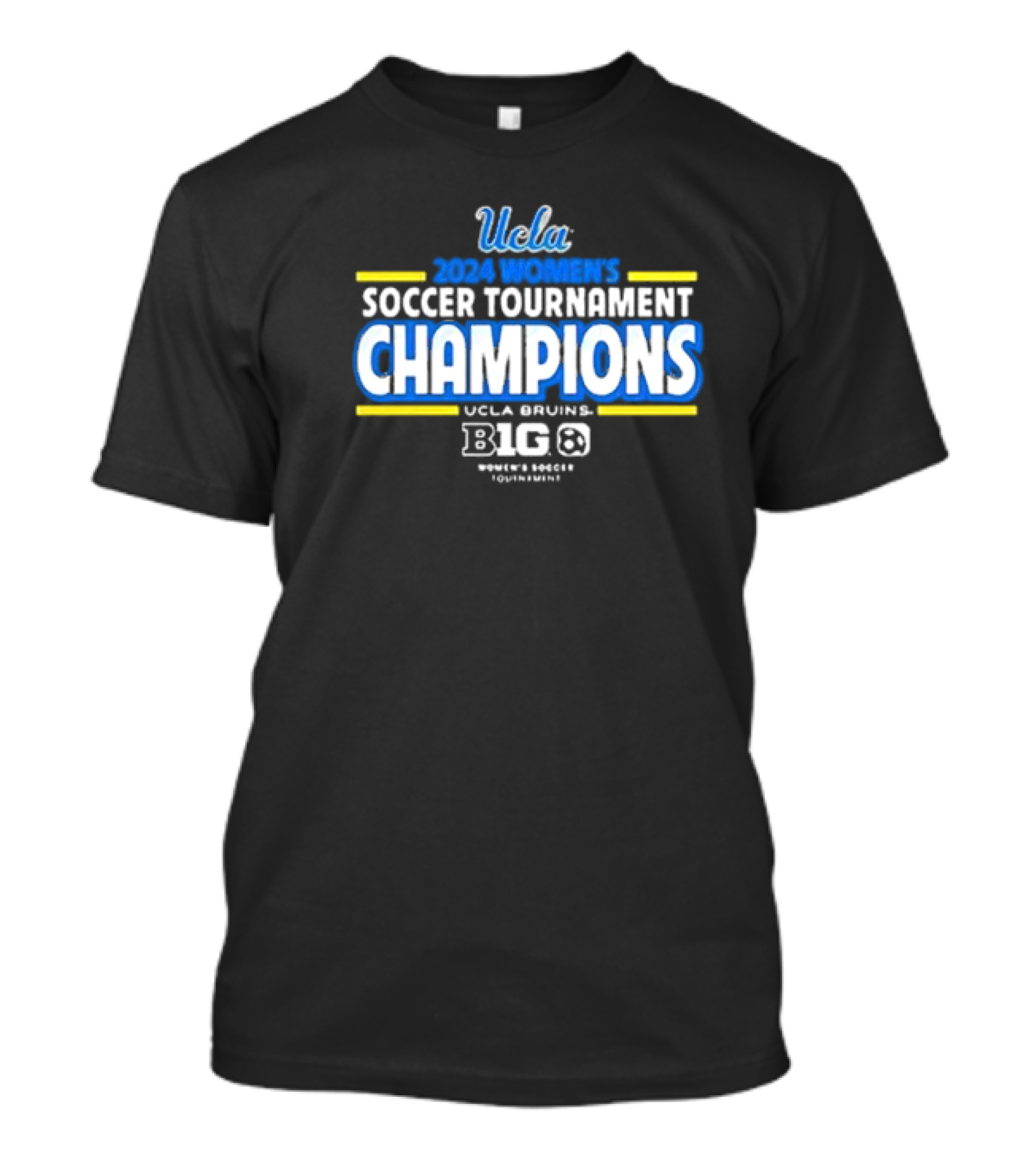 UCLA Bruins 2024 Women's Soccer Tournament Big 10 Champions T-Shirt