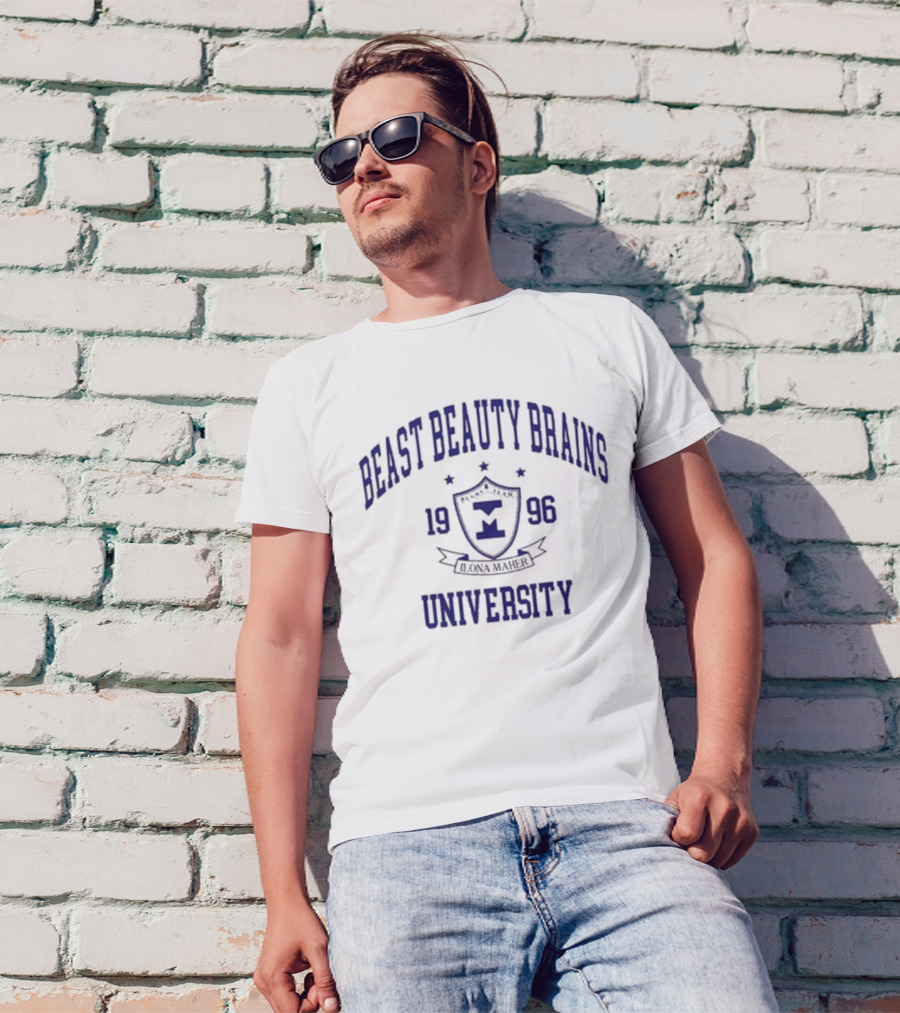 Beast Beauty Brains Ilona Maher 1996 University Crest T-Shirt