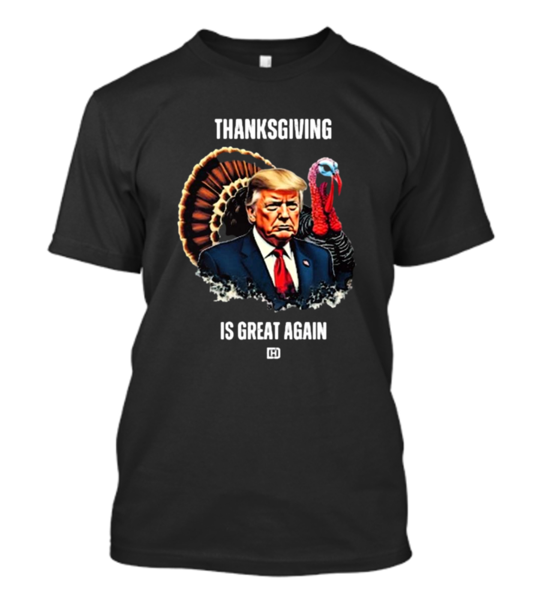 Thanksgiving Is Great Again Donald Trump Retro Davidharrisjr Turkey T-Shirt