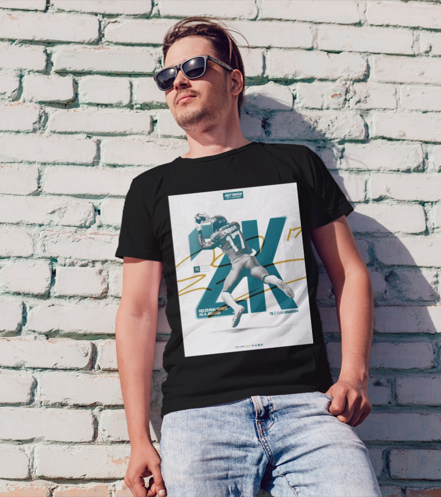 Jacksonville Jaguars TE Evan Engram 2K Receiving Yards As A Jaguar T-Shirt
