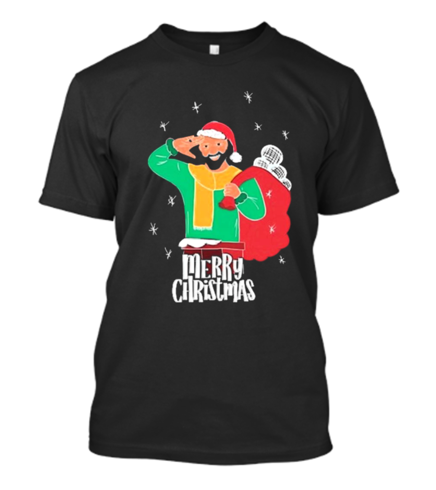 Merry Christmas Santa With Bag Jb Gill Christmas Collection 2024 Paint T-Shirt