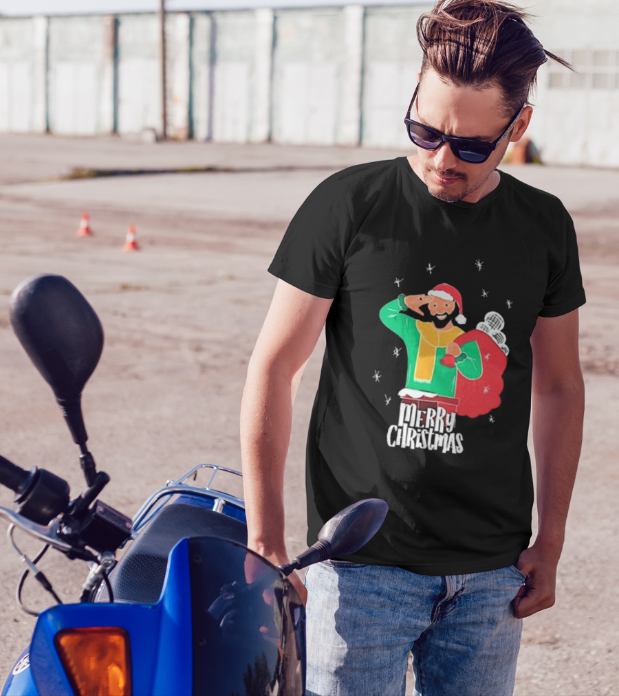 Merry Christmas Santa With Bag Jb Gill Christmas Collection 2024 Paint T-Shirt