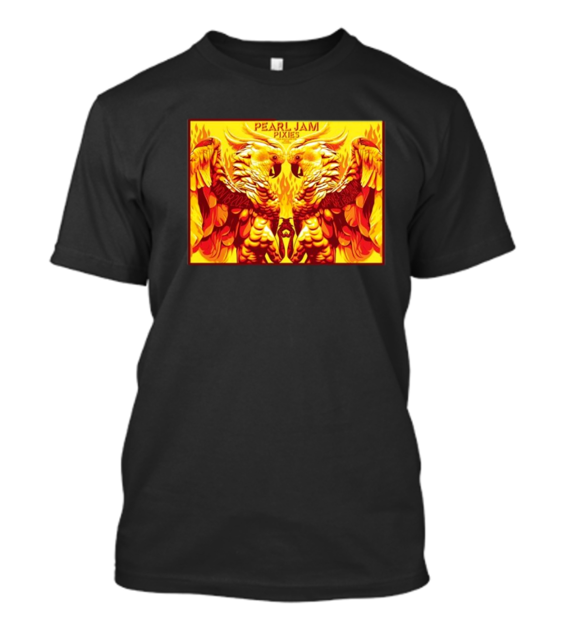 Pearl Jam With Pixies Melbourne Night 2 Nov 18th 2024 Marvel Stadium Ben Frost Firebird T-Shirt