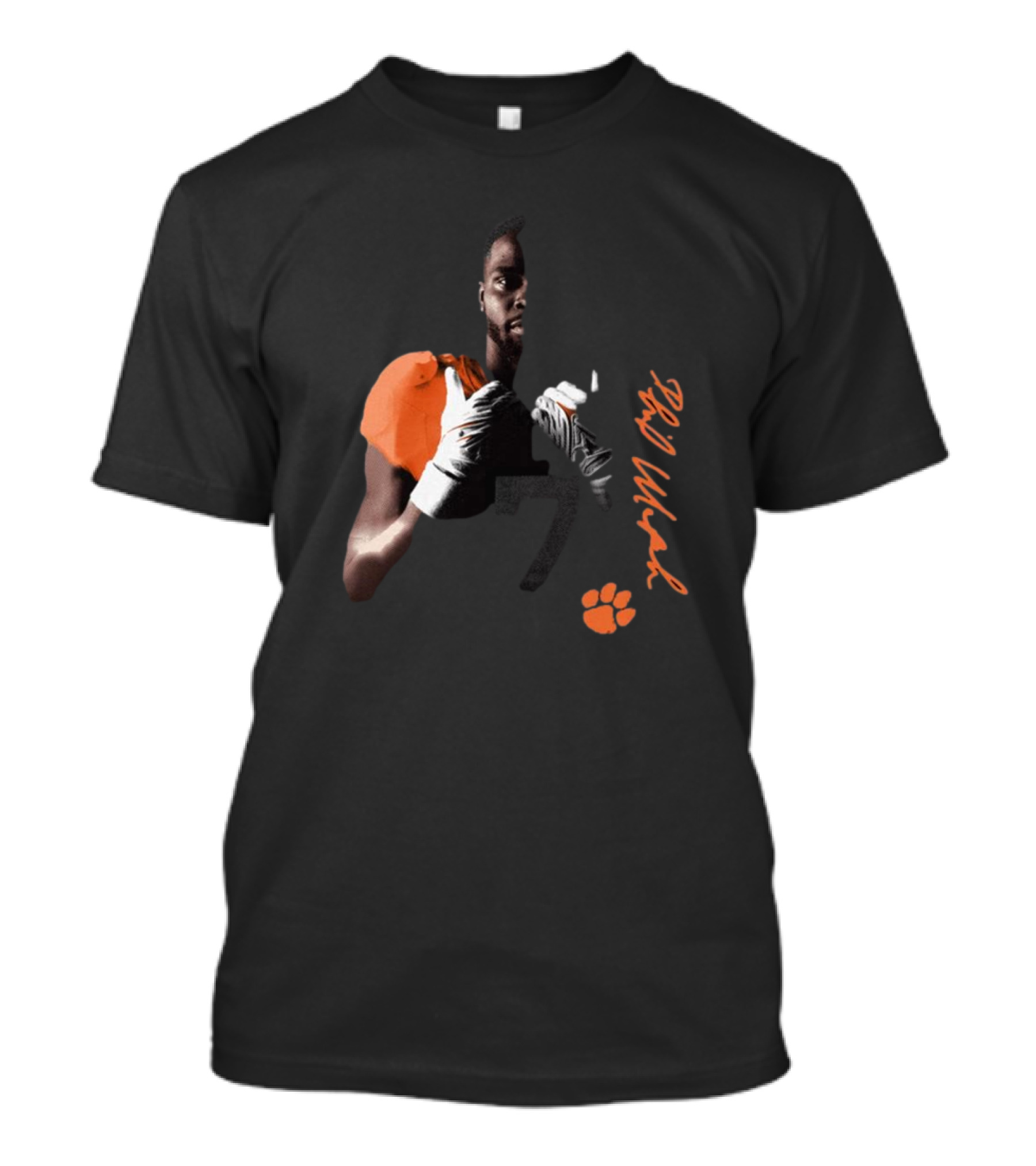 Phil Mafah Clemson Tigers Football Number 7 Signature T-Shirt