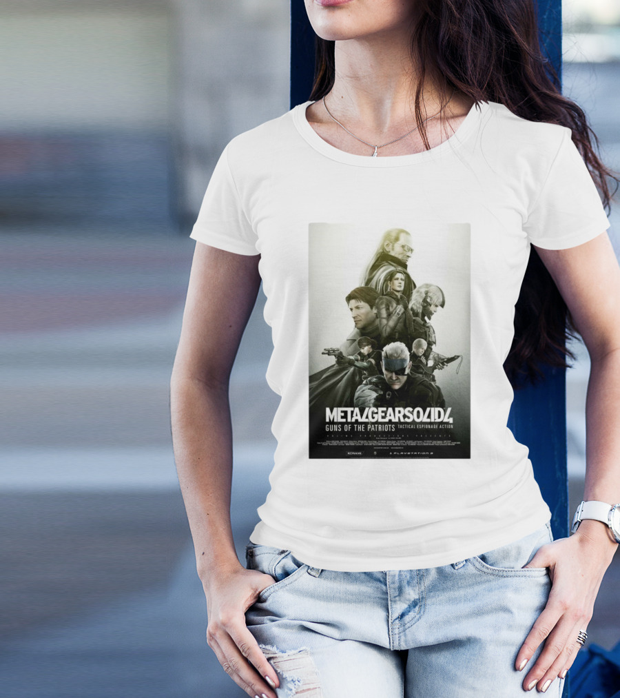 Metal Gear Solid 4 Guns Of The Patriots Tactical Espionage Action Konami PlayStation 3 T-Shirt