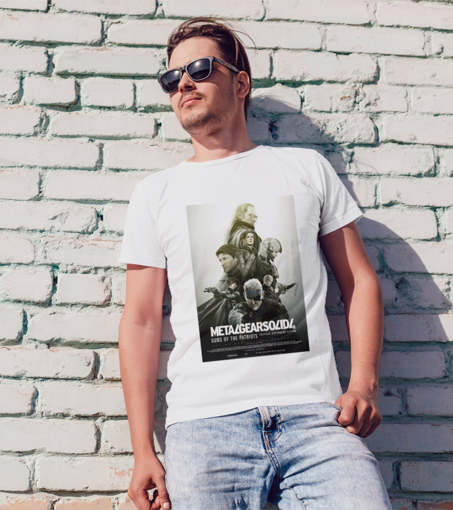 Metal Gear Solid 4 Guns Of The Patriots Tactical Espionage Action Konami PlayStation 3 T-Shirt
