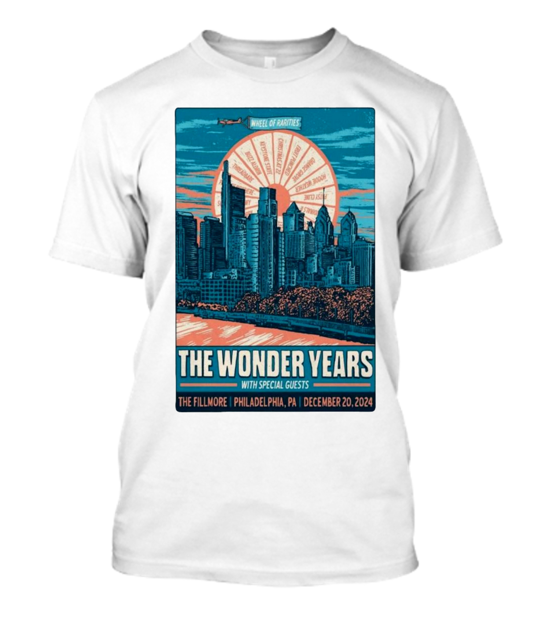 The Wonder Years Tour The Fillmore Philadelphia PA With Wheel Of Rarities December 20 T-Shirt