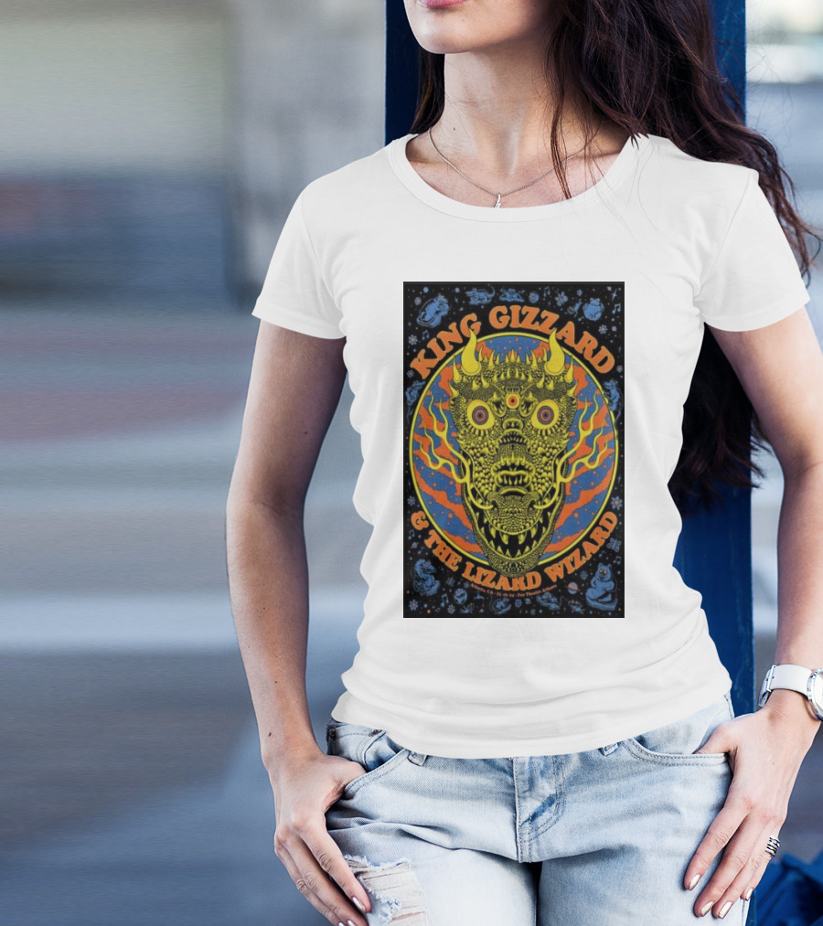 King Gizzard And The Lizard Wizard Fox Theatre Atlanta Nov 19 2024 Psychedelic Creature T-Shirt