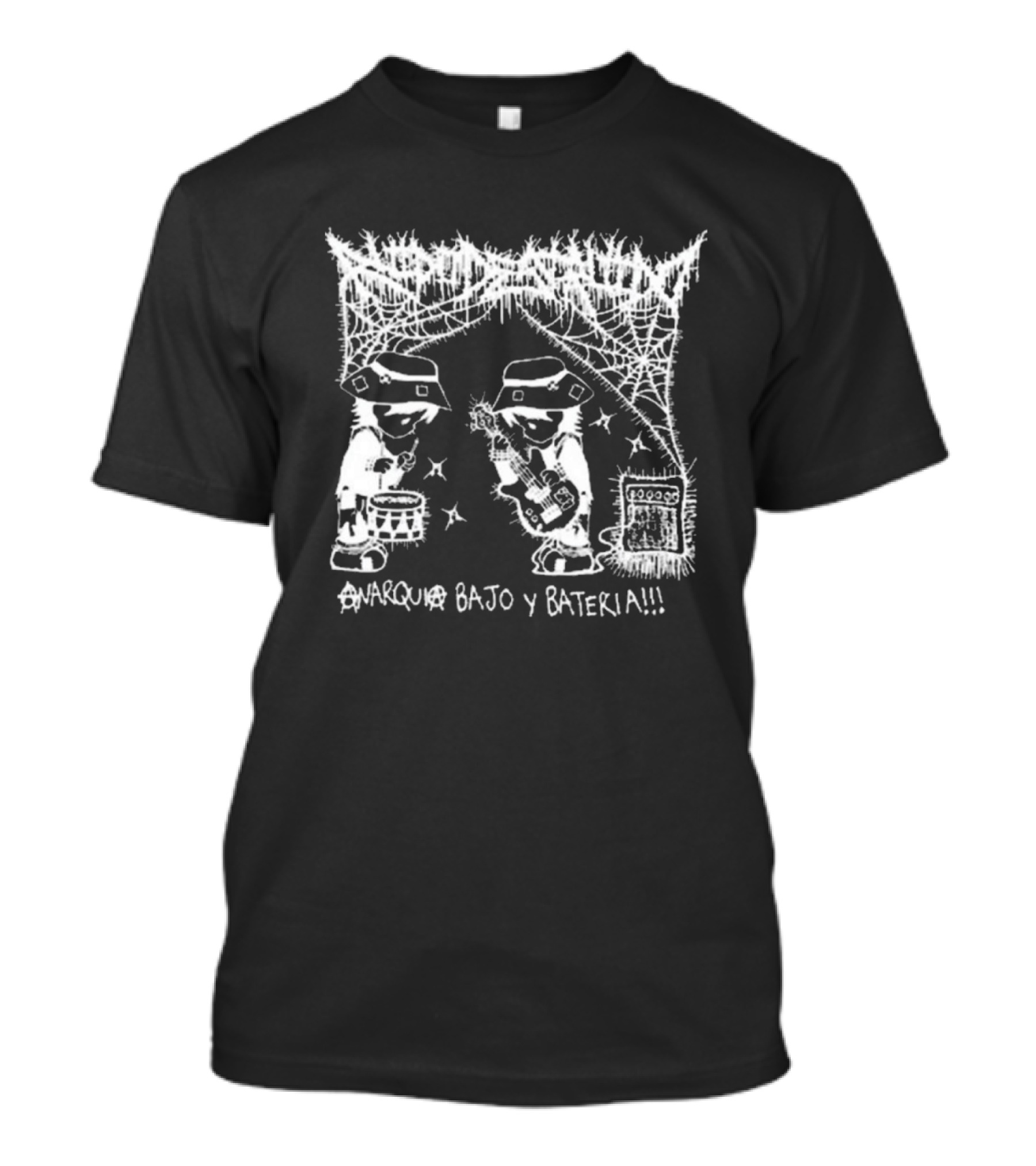 Piled Flesh Ruido Destruido Anarquía Bajo Y Bateria Anarquo Punk Band T-Shirt