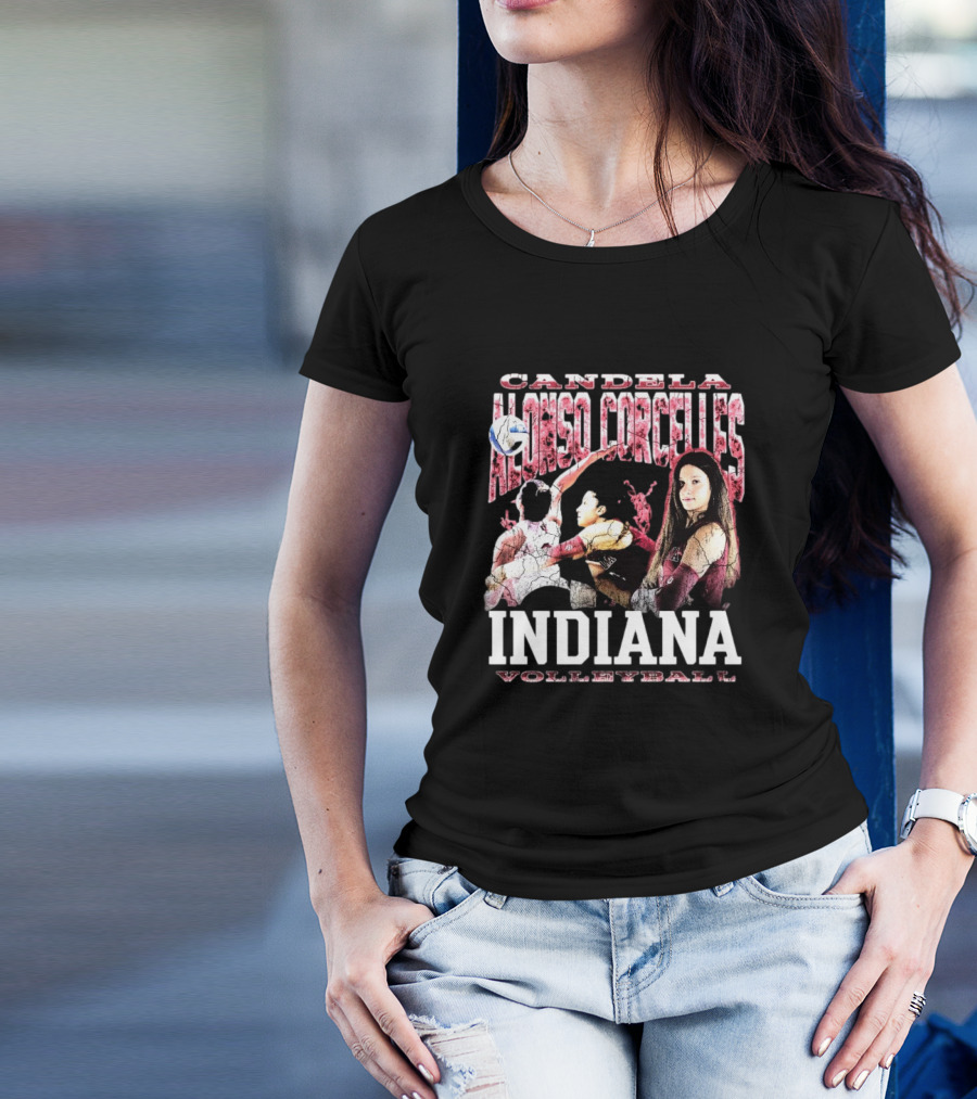 Candela Alonso Corcelles Indiana Volleyball 90s Iconic Hoosiers T-Shirt