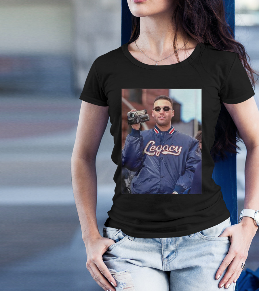 Derek Jeter Legacy Camcorder New York Yankees 2000 World Series MLB T-Shirt