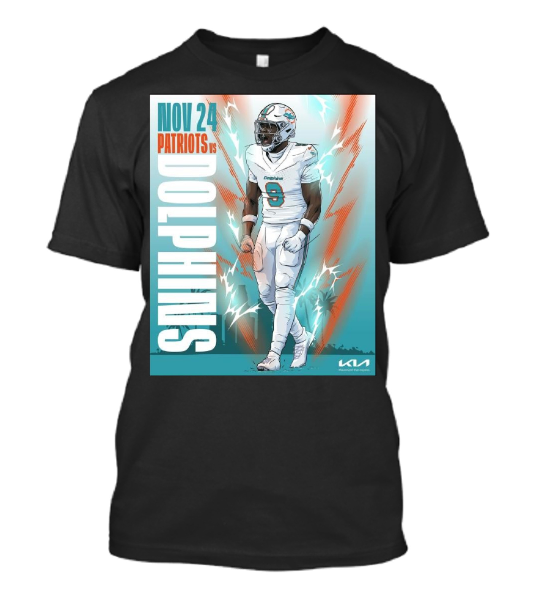 NOV 24 Patriots Vs Dolphins NFL Football Game T-Shirt