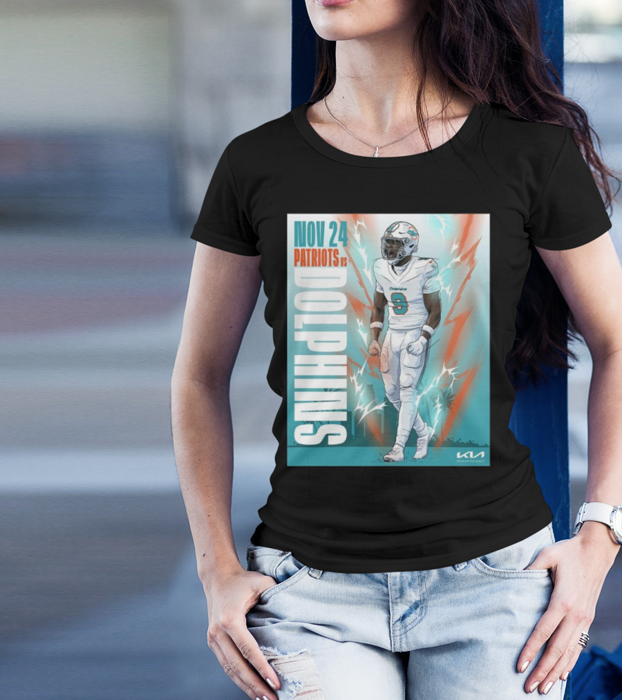 NOV 24 Patriots Vs Dolphins NFL Football Game T-Shirt