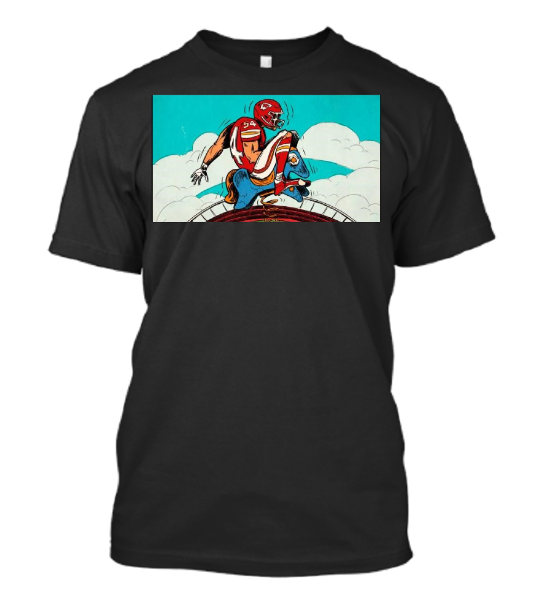 Kansas City Chiefs Vs. Denver Broncos Game-Day Matchup Sky Battle T-Shirt
