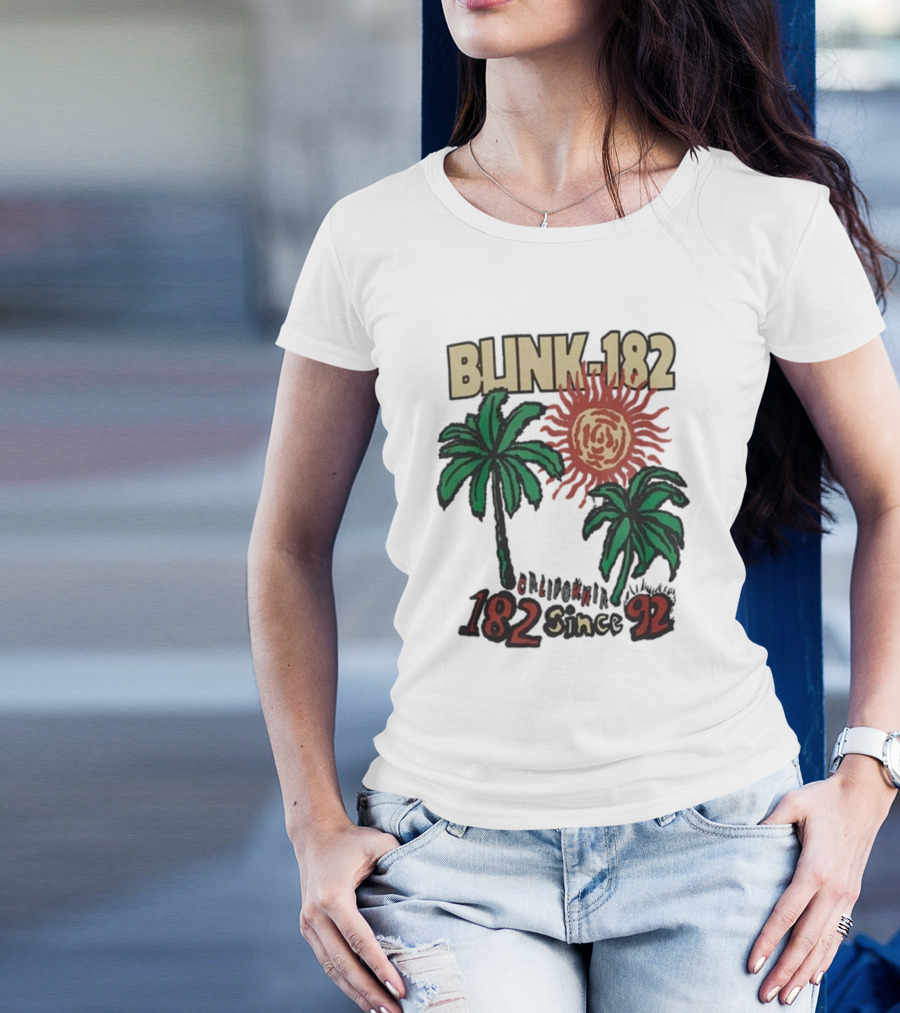 Blink-182 California 182 Since 92 Sun Palm Trees T-Shirt