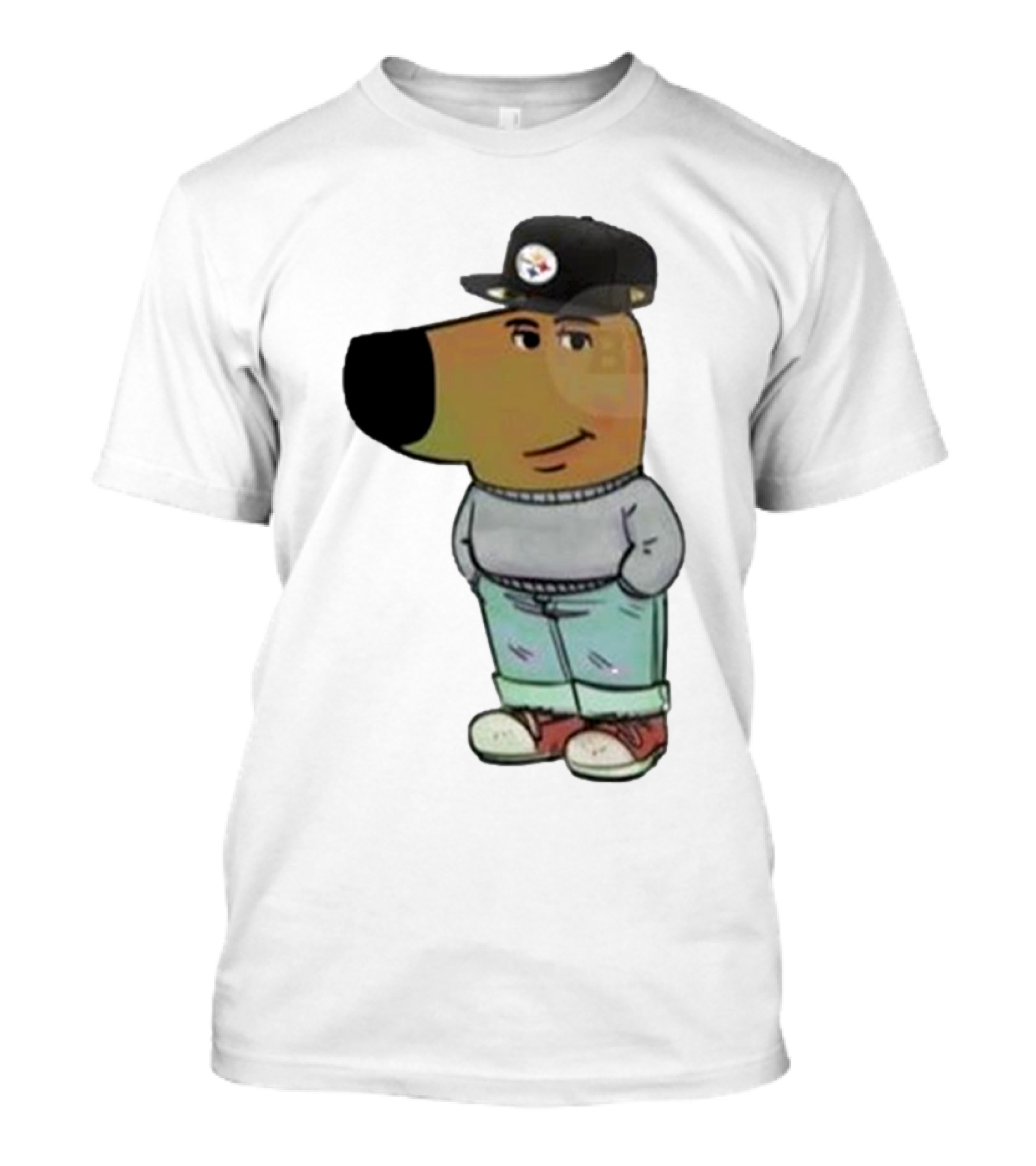 Pittsburgh Steelers NFL Chill Guy Dog Cartoon T-Shirt