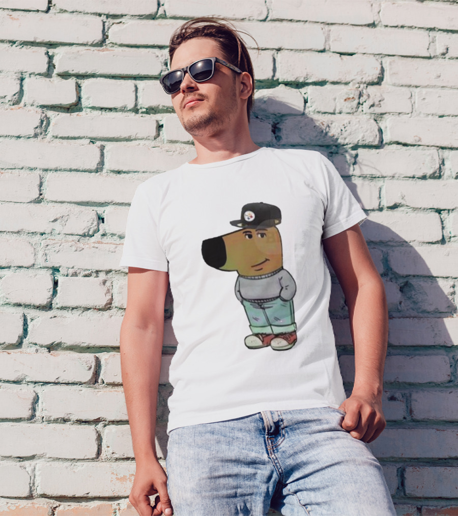 Pittsburgh Steelers NFL Chill Guy Dog Cartoon T-Shirt