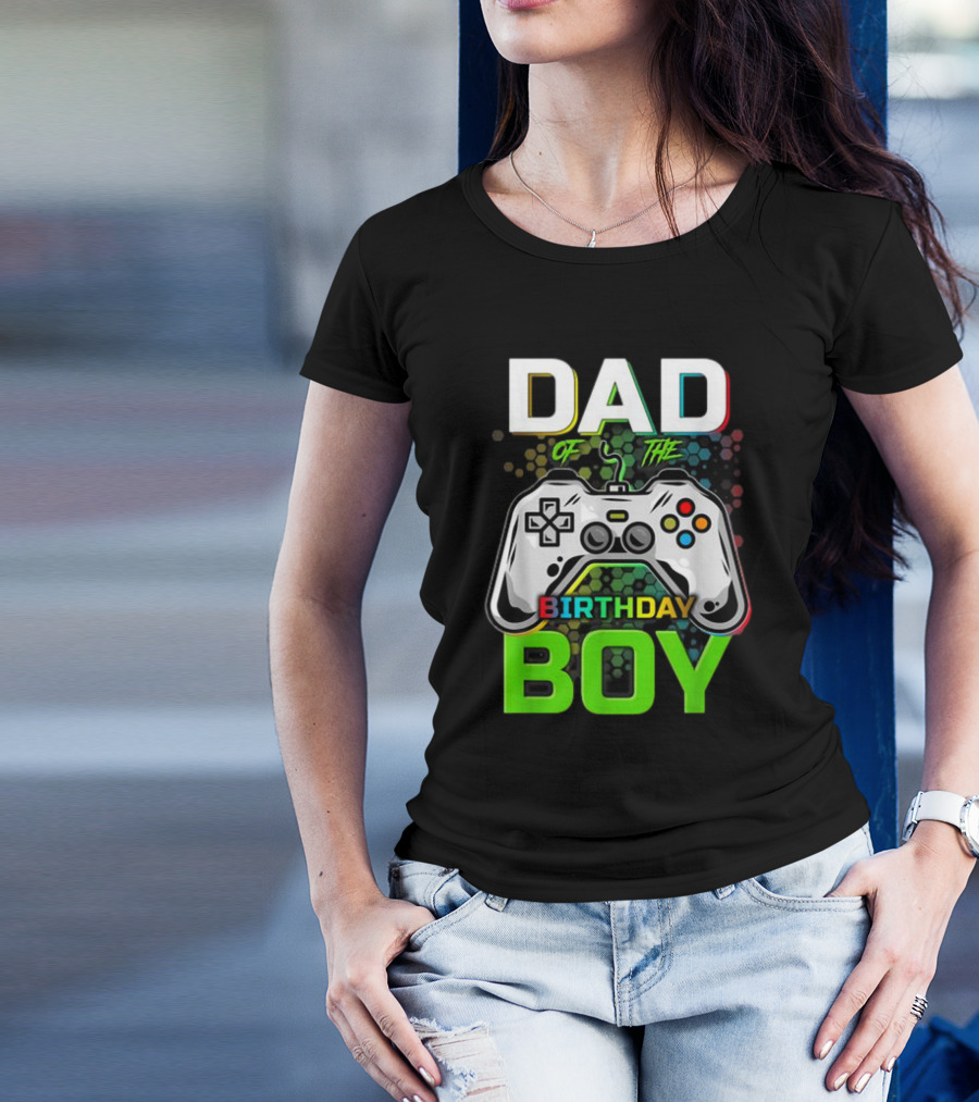 Dad Of The Birthday Boy Funny Gaming Video Gamer T-Shirt