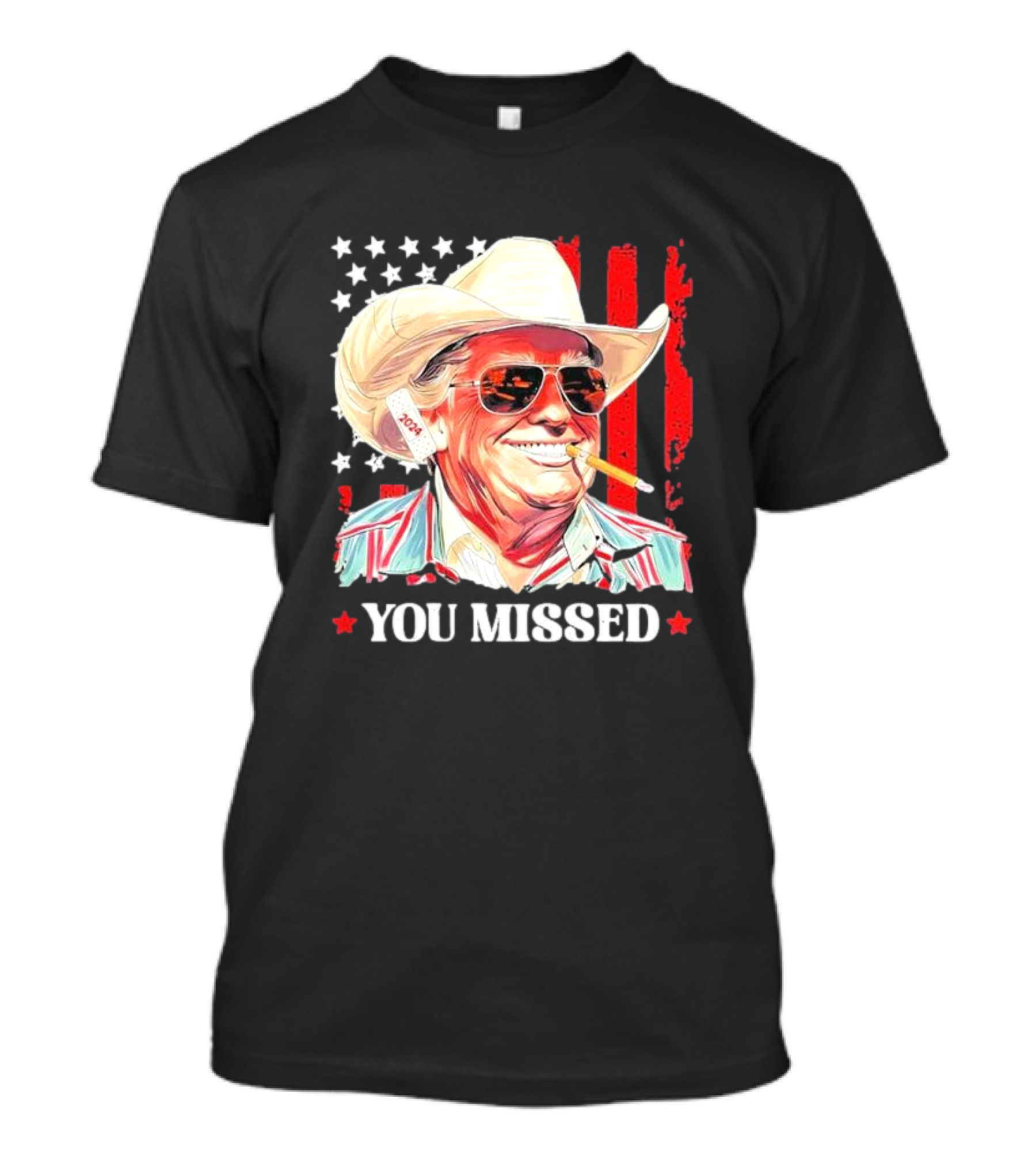 Western Trump Cowboy 2024 USA You Missed T-Shirt