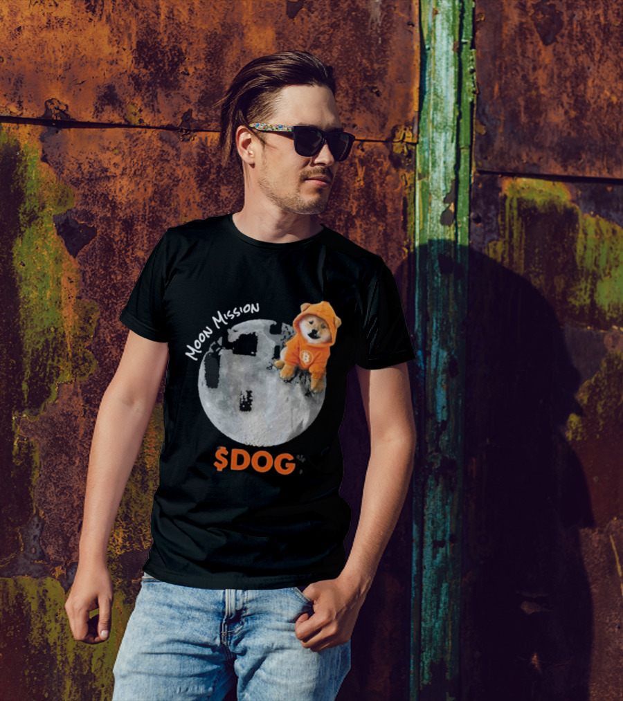 Moon Mission $DOG Dogecoin Bitcoin Shiba Inu T-Shirt