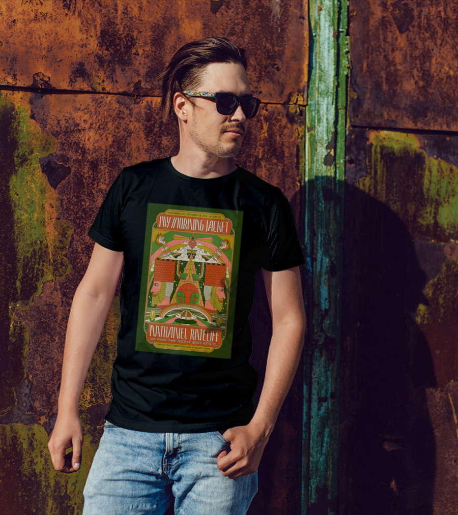 My Morning Jacket X Nathaniel Rateliff And The Night Sweats September 28 2024 Coastal Credit Union Music Park At Walnut Creek Raleigh NC Psychedelic T-Shirt