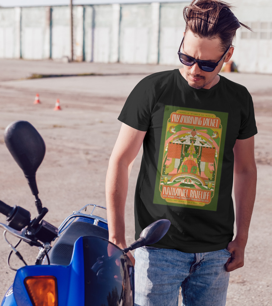 My Morning Jacket X Nathaniel Rateliff And The Night Sweats September 28 2024 Coastal Credit Union Music Park At Walnut Creek Raleigh NC Psychedelic T-Shirt