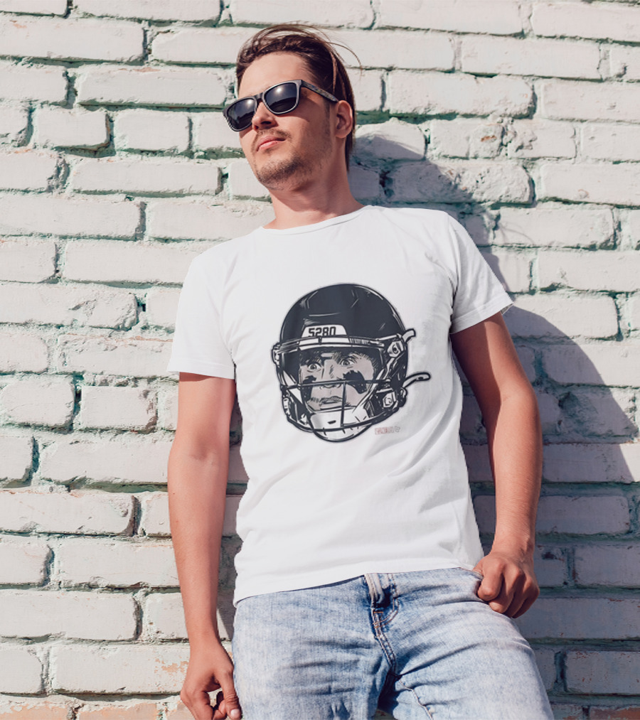 5280 Denver Broncos Crazy Eyes NFL Football Bo Nix Painting T-Shirt