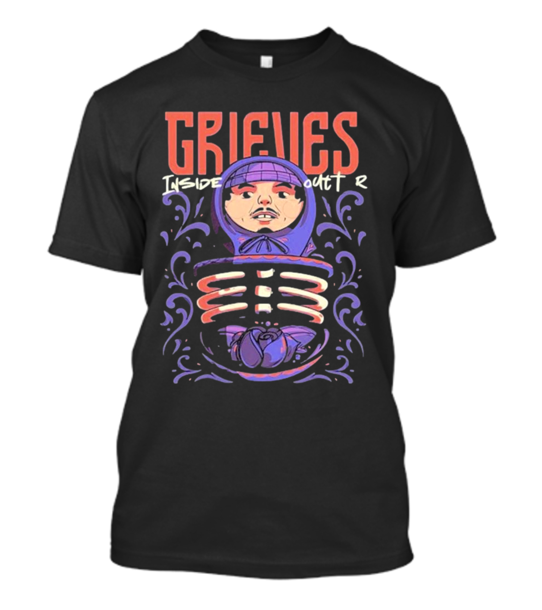 Grieves Inside Out Tour Skeleton Hoodie Purple Flourish T-Shirt