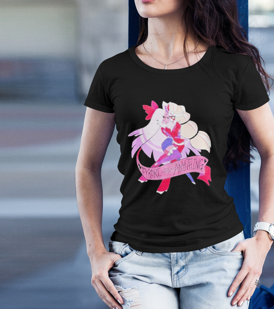 Hazbin Hotel Charlie And Vaggie Embrace More Than Anything T-Shirt