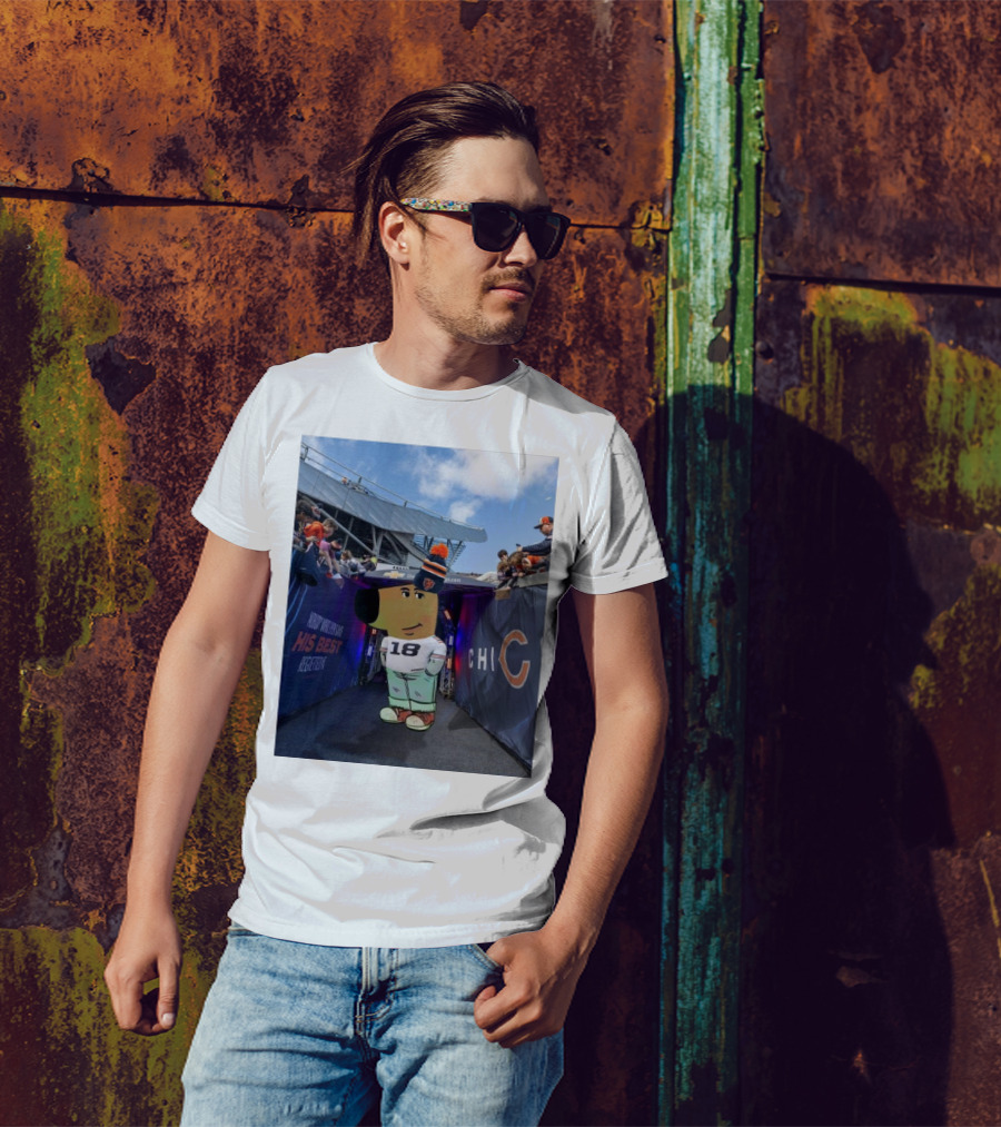 Chicago Bears NFL Chill Guy His Best 18 Reception T-Shirt