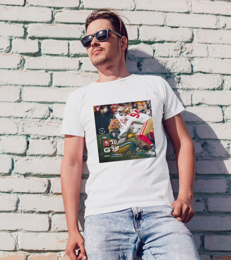 Final NFL San Francisco 49ers 10 Vs Green Bay Packers 38 Faithful To The Bay T-Shirt