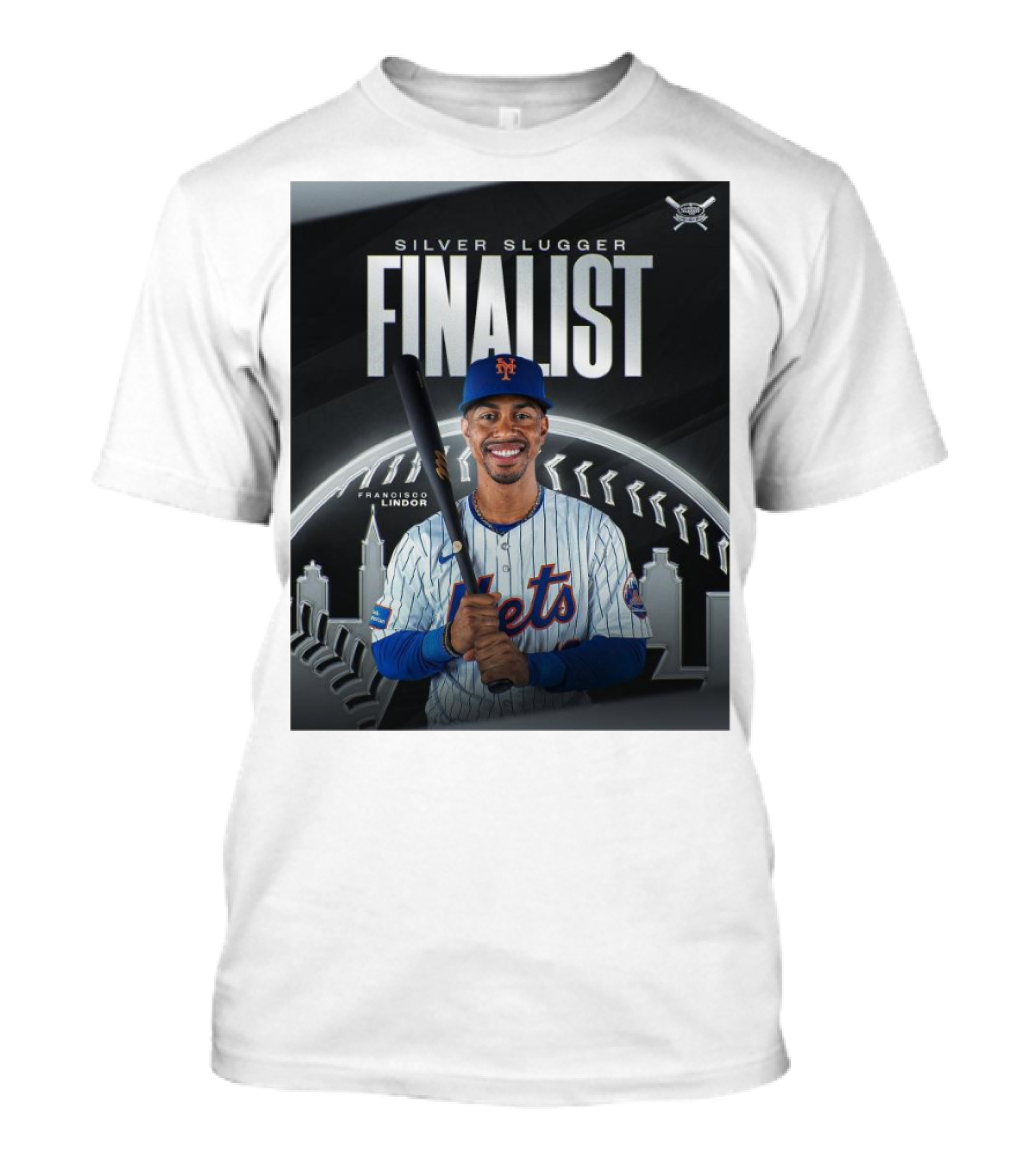 Francisco Lindor New York Mets Silver Slugger Finalist MLB T-Shirt