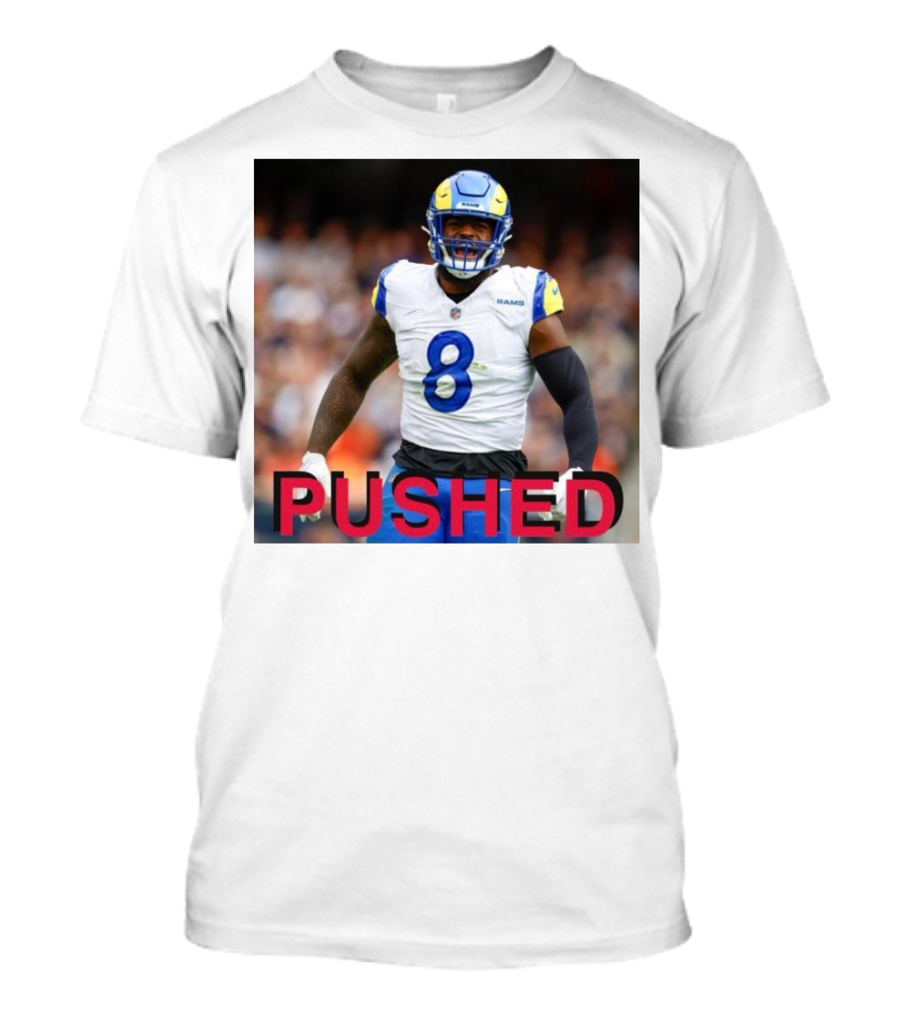 Los Angeles Rams NFL Player Jared Verse Pushed Prayers Up T-Shirt