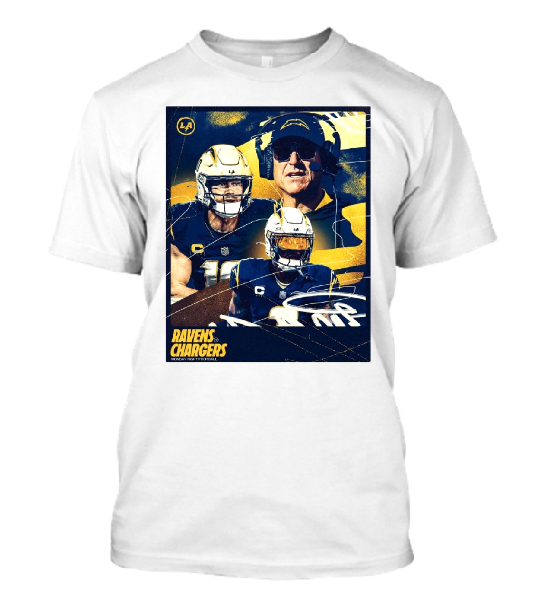 Baltimore Ravens Vs Los Angeles Chargers Monday Night Football Ravens Chargers T-Shirt