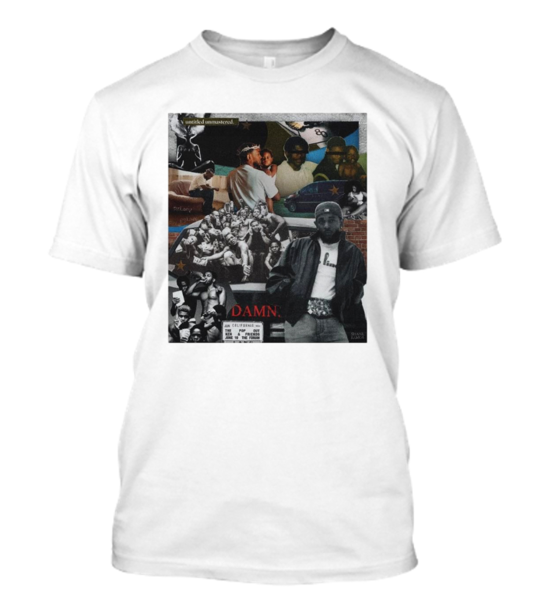 Shane Ramos Kendrick Lamar Untitled Unmastered DAMN Collage Gnx Albums T-Shirt