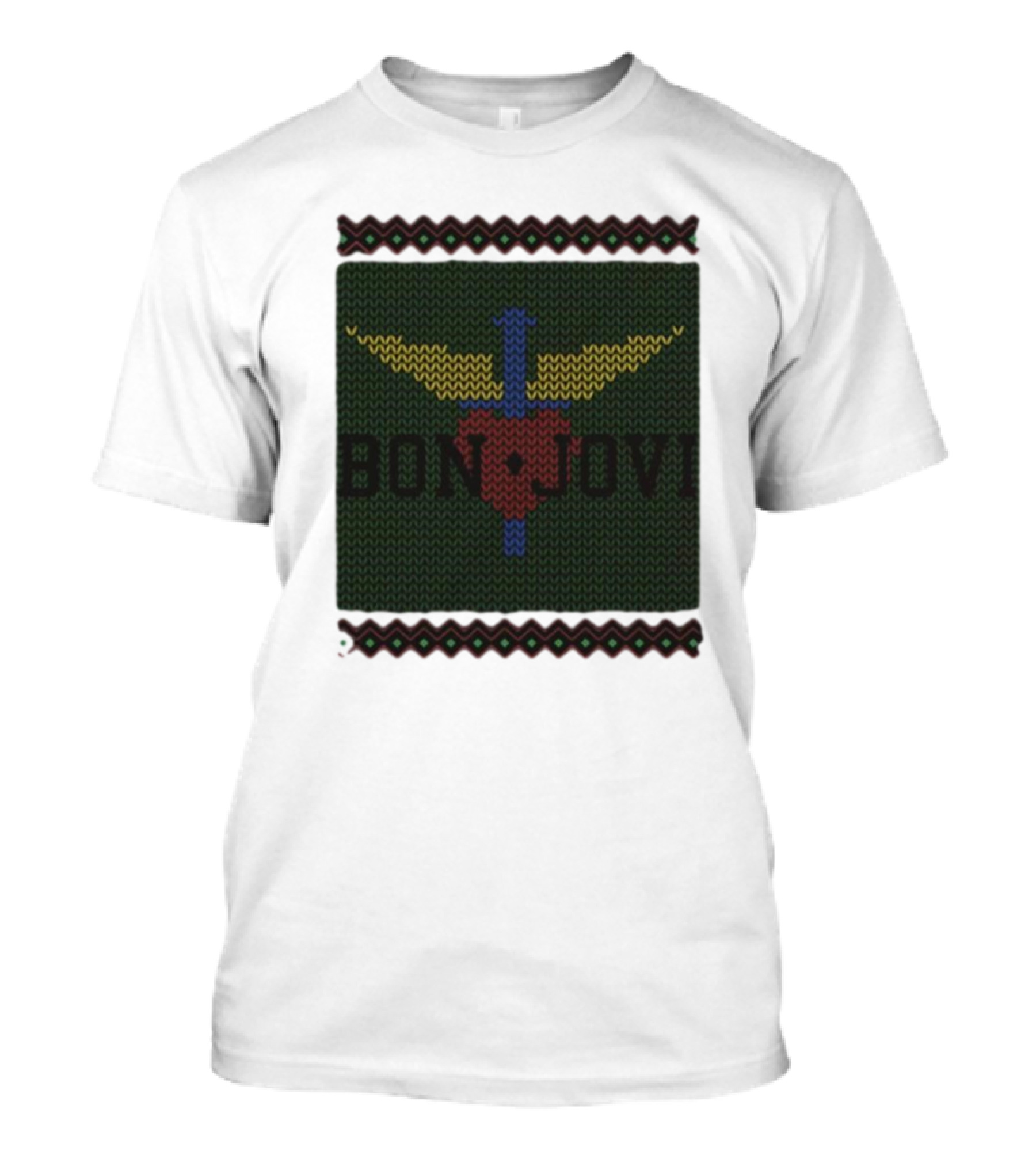 Bon Jovi Heart And Dagger Christmas Holiday Ugly T-Shirt