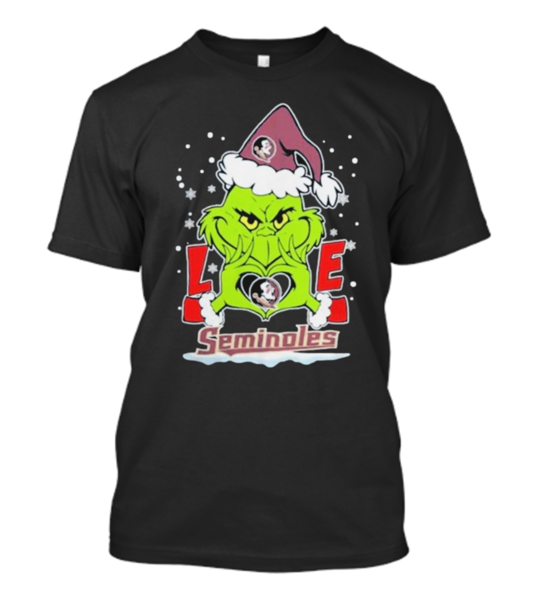 Love Seminoles Grinch Christmas 2024 Florida State Football T-Shirt