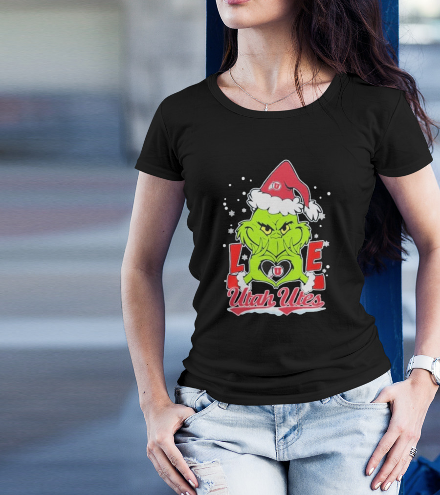 The Grinch Utah Utes Love Christmas 2024 Football T-Shirt