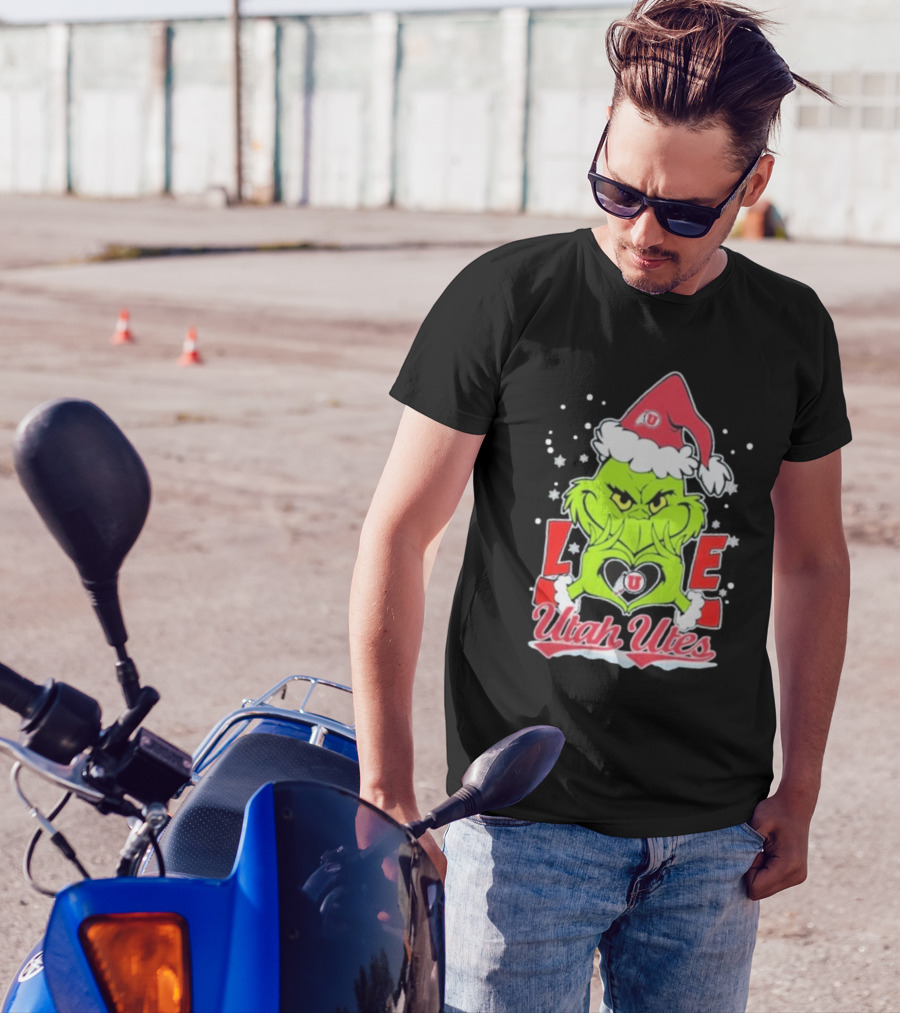 The Grinch Utah Utes Love Christmas 2024 Football T-Shirt