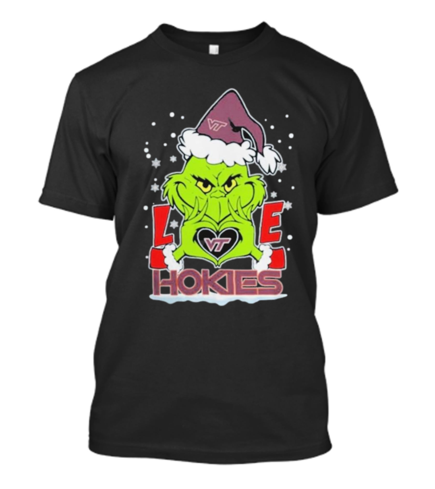 The Grinch VT Love Hokies Christmas Football 2024 Virginia Tech T-Shirt
