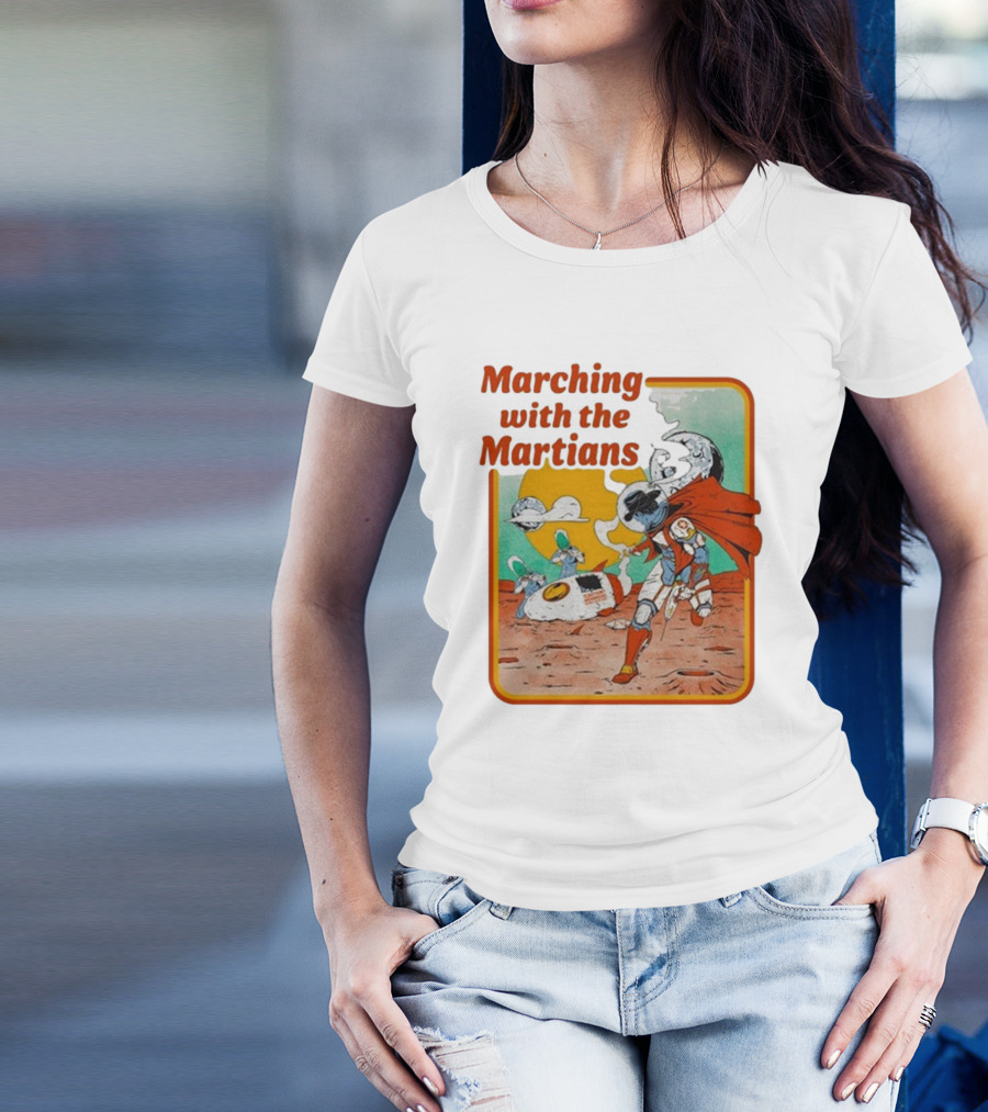 Marching With The Martians Dexter And The Moonrocks Retro Sci-Fi Adventure T-Shirt