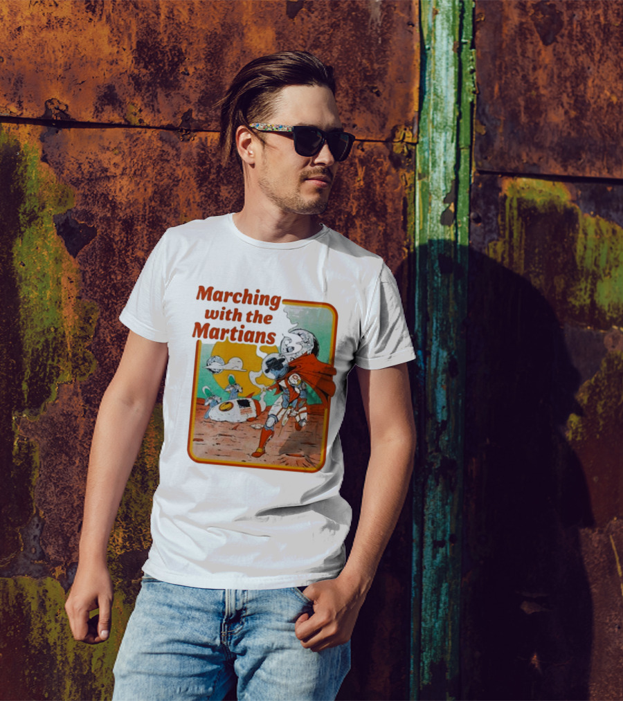 Marching With The Martians Dexter And The Moonrocks Retro Sci-Fi Adventure T-Shirt
