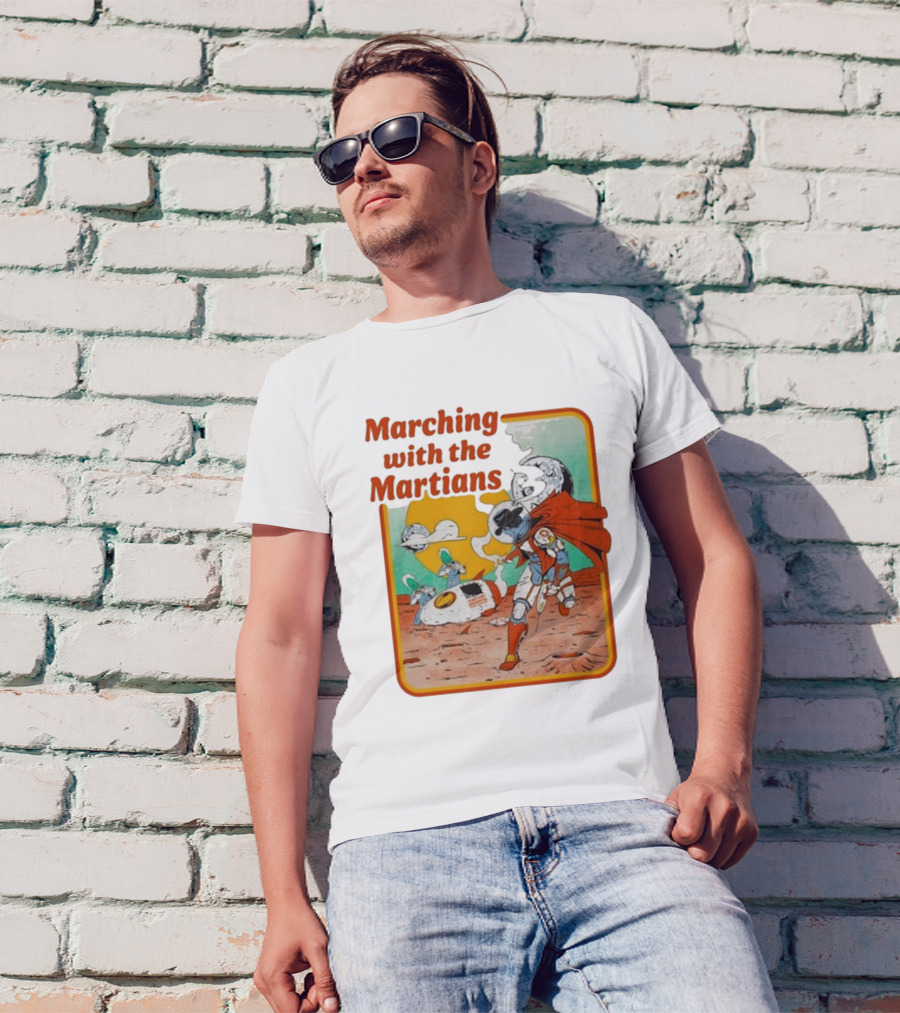 Marching With The Martians Dexter And The Moonrocks Retro Sci-Fi Adventure T-Shirt