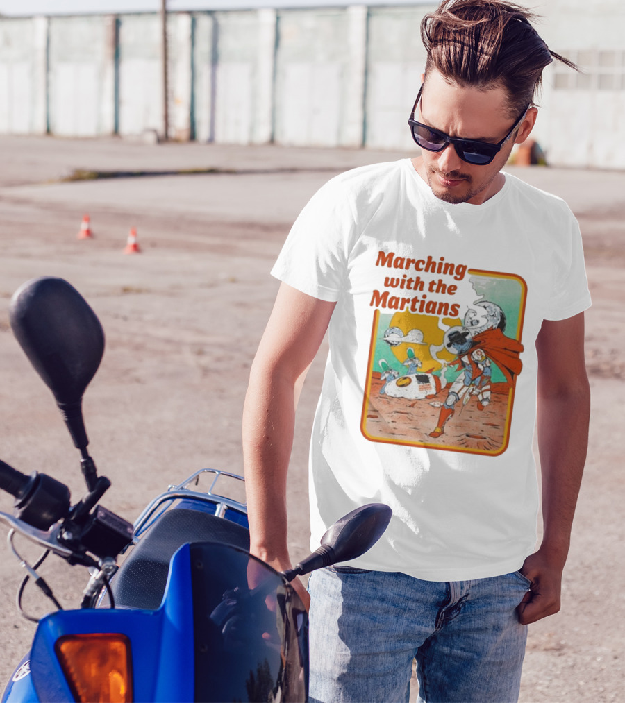 Marching With The Martians Dexter And The Moonrocks Retro Sci-Fi Adventure T-Shirt