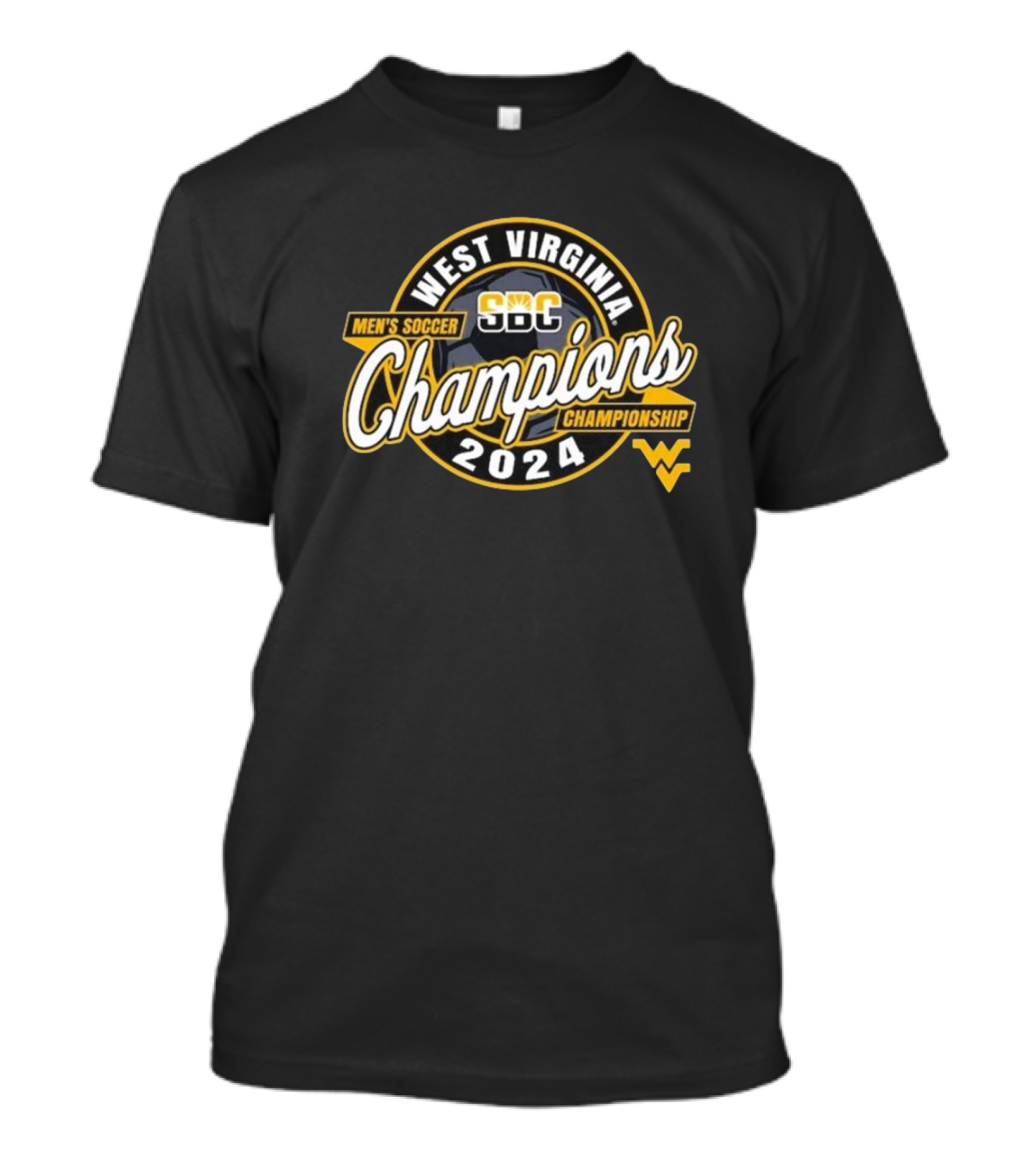 West Virginia Mountaineers 2024 SBC Men's Soccer Champions Championship T-Shirt