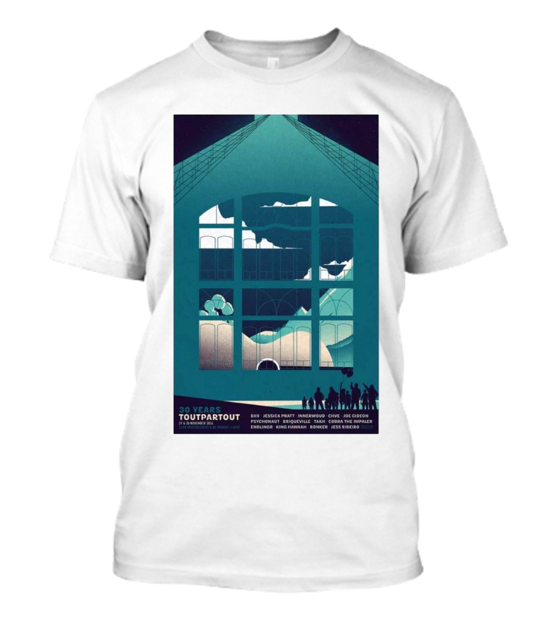 30 Years Toutpartout Show Nov 29-30 2024 Jessica Pratt Neneh Cherry Ghent Belgium Wintercircus Vooruit Concertzaal T-Shirt