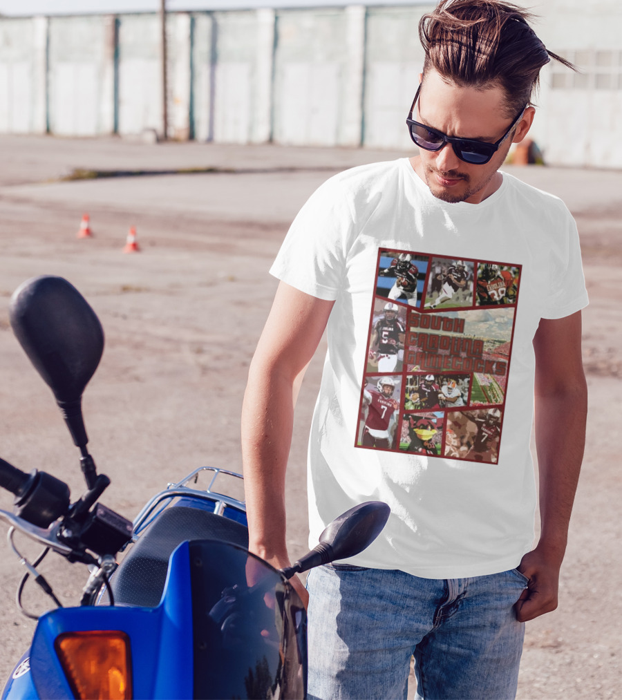 South Carolina Gamecocks Football Grand Theft Auto Themed Collage T-Shirt
