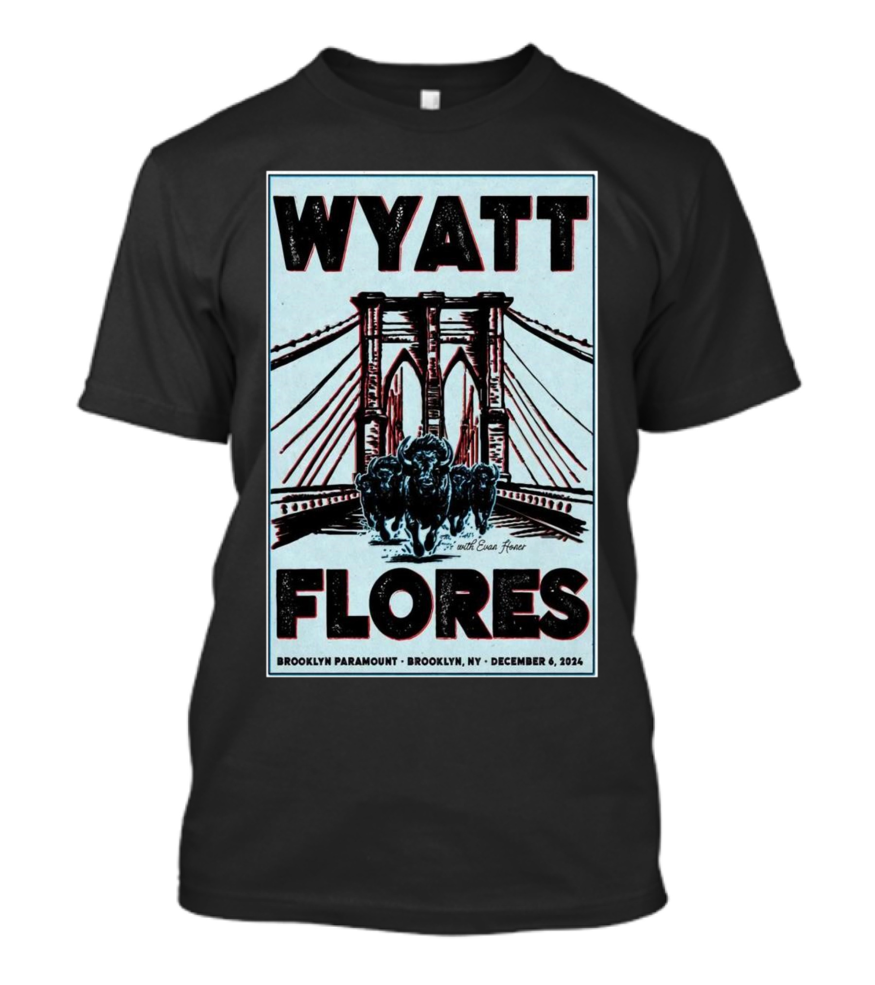 Wyatt Flores Brooklyn Paramount December 6 2024 Buffalo Bridge T-Shirt